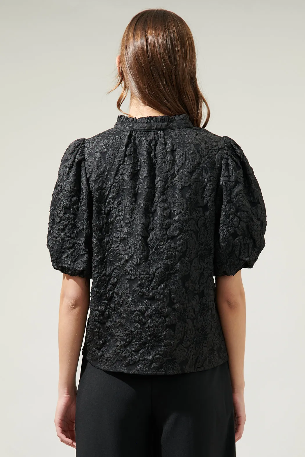 Arielle Jacquard Split Neck Top sold by Sugarlips product image thumbnail 2