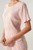 Sarafina Short Sleeve Satin Plisse Top sold by Sugarlips