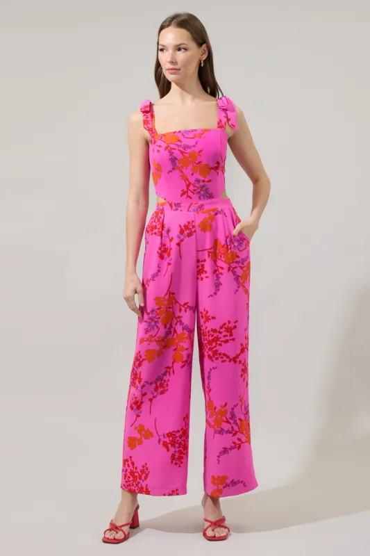Seiko Floral Harley Cutout Jumpsuit sold by Sugarlips