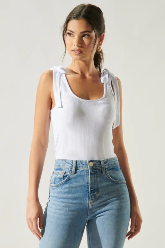 Ripley Ribbed Scoop Neck Cropped Tank Top sold by Sugarlips