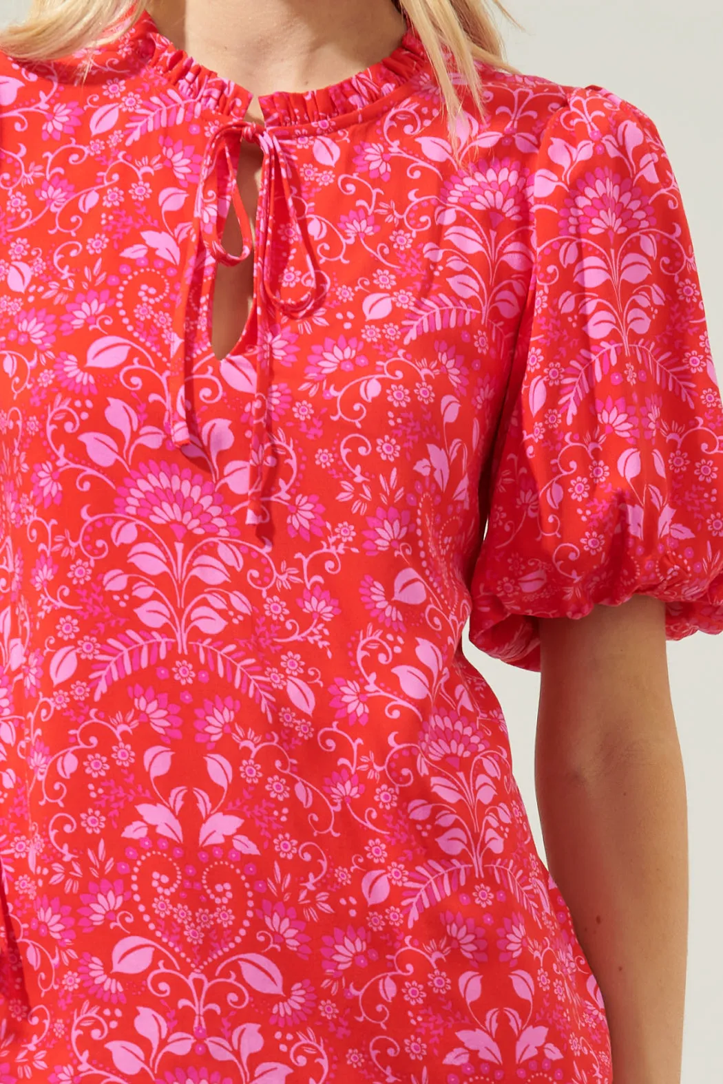 Ranier Pink Paisley Bluebay Puff Sleeve Blouse sold by Sugarlips product image thumbnail 5