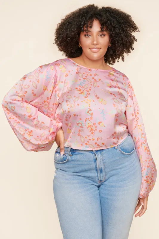 Cayla Paisley Paradise Valley Long Sleeve Crop Top Curve sold by Sugarlips