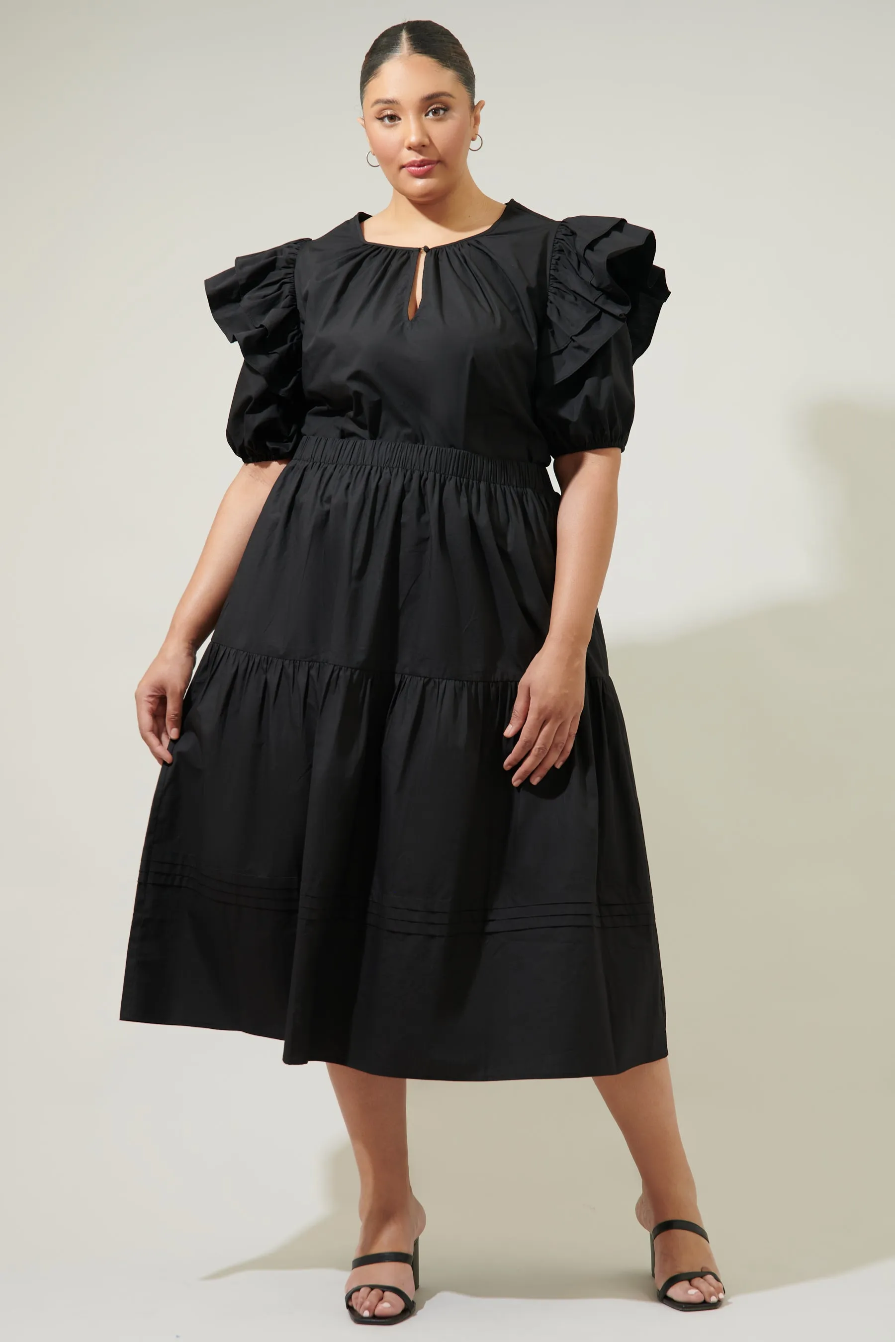 Flores Pleated Midi Skirt Curve sold by Sugarlips product image thumbnail 4