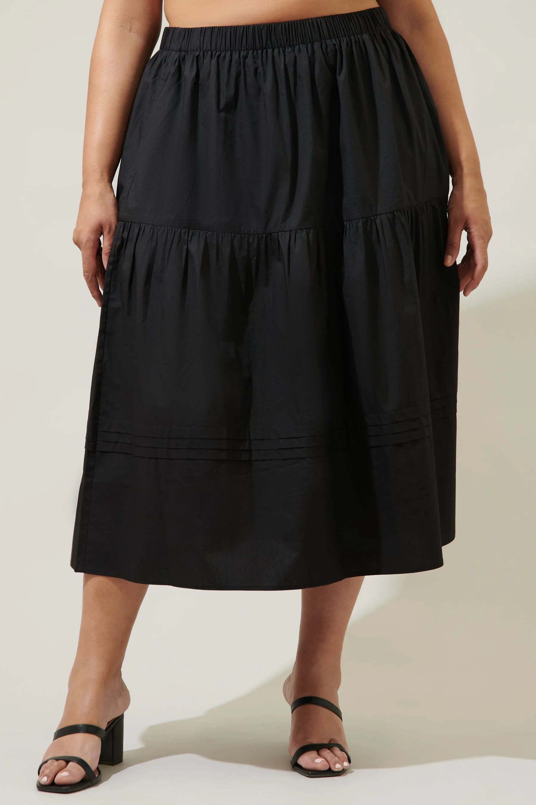Flores Pleated Midi Skirt Curve sold by Sugarlips