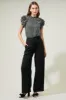 Louise Leopard Brenna Mock Neck Ruffle Blouse sold by Sugarlips