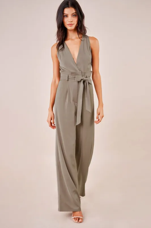 Walk Off Surplice Jumpsuit sold by Sugarlips