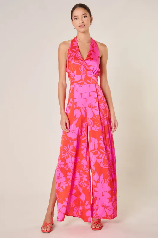Zadie Floral Magic Moment Halter Jumpsuit sold by Sugarlips