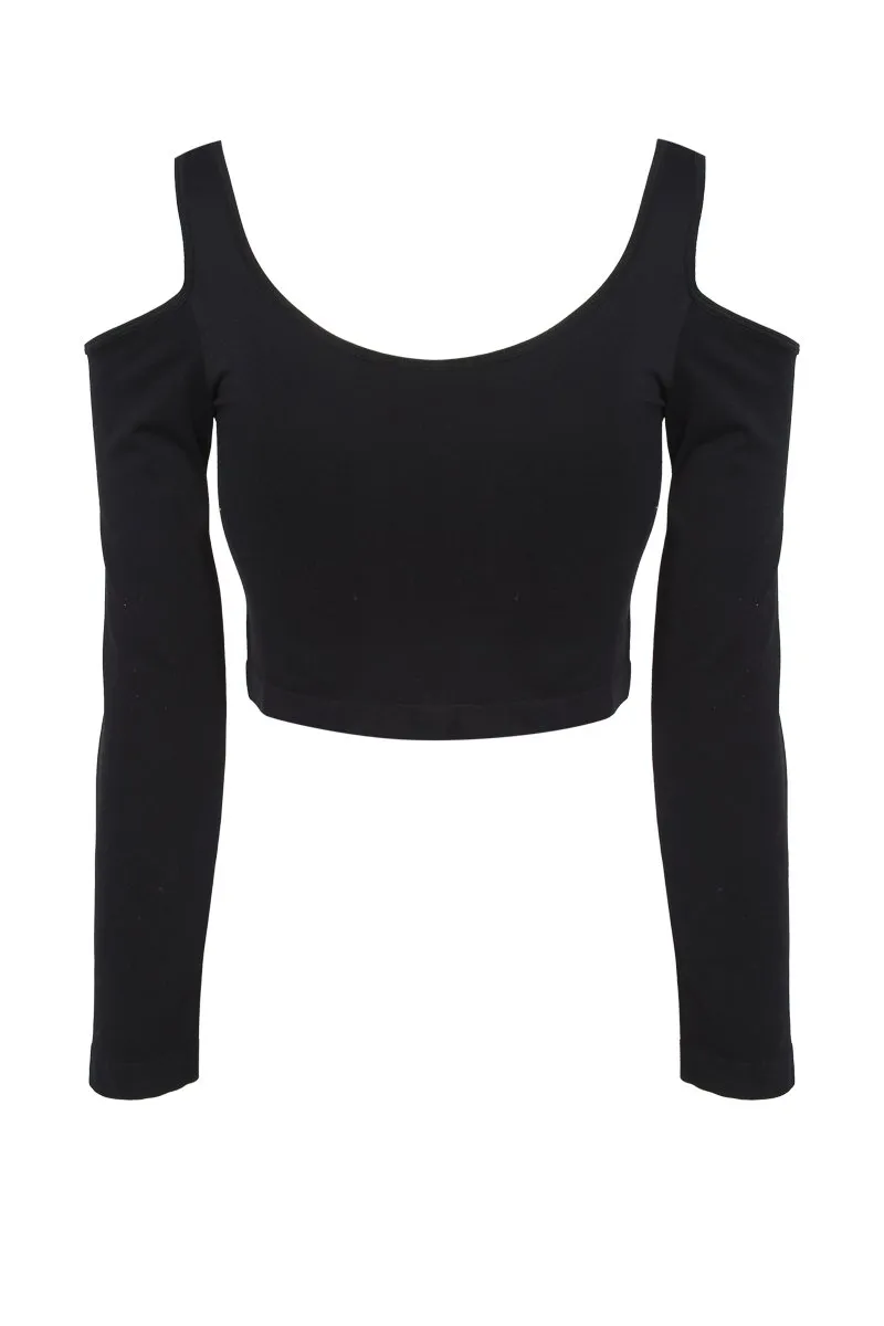 Cold Shoulder Long Sleeve Top sold by Sugarlips product image thumbnail 4