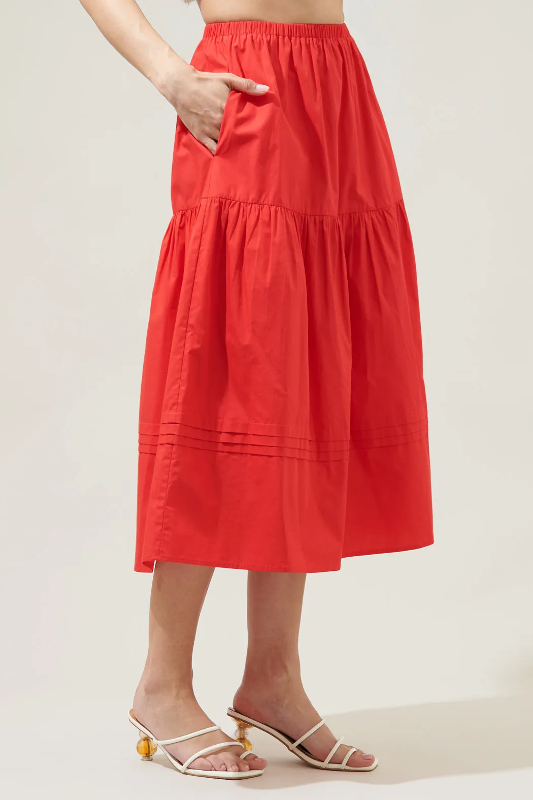 Flores Pleated Midi Skirt sold by Sugarlips product image thumbnail 3
