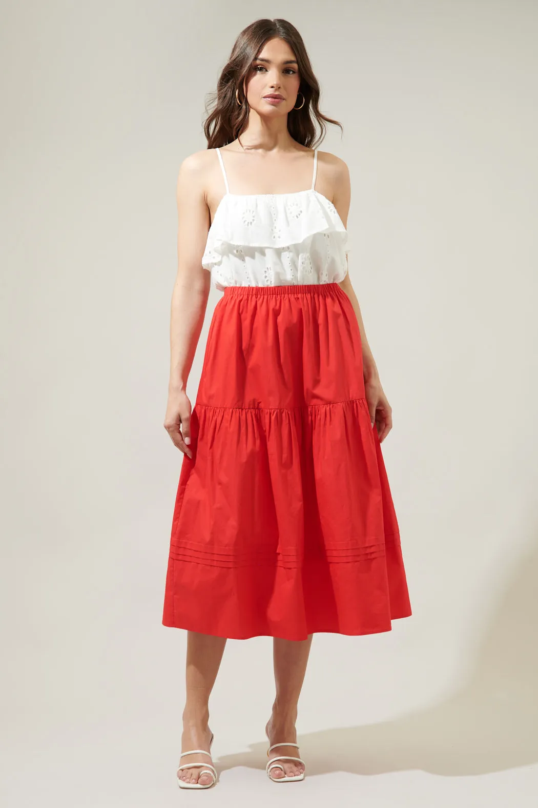 Flores Pleated Midi Skirt sold by Sugarlips product image thumbnail 4