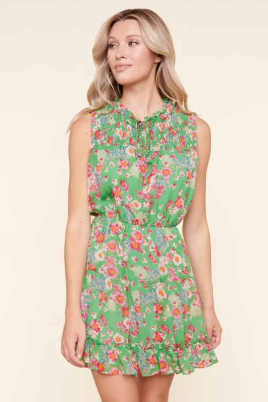 Akina Graceland Ruffle Trim Mini Dress sold by Sugarlips