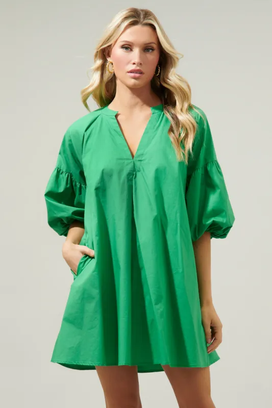 Check Mate Puff Sleeve Shift Dress sold by Sugarlips