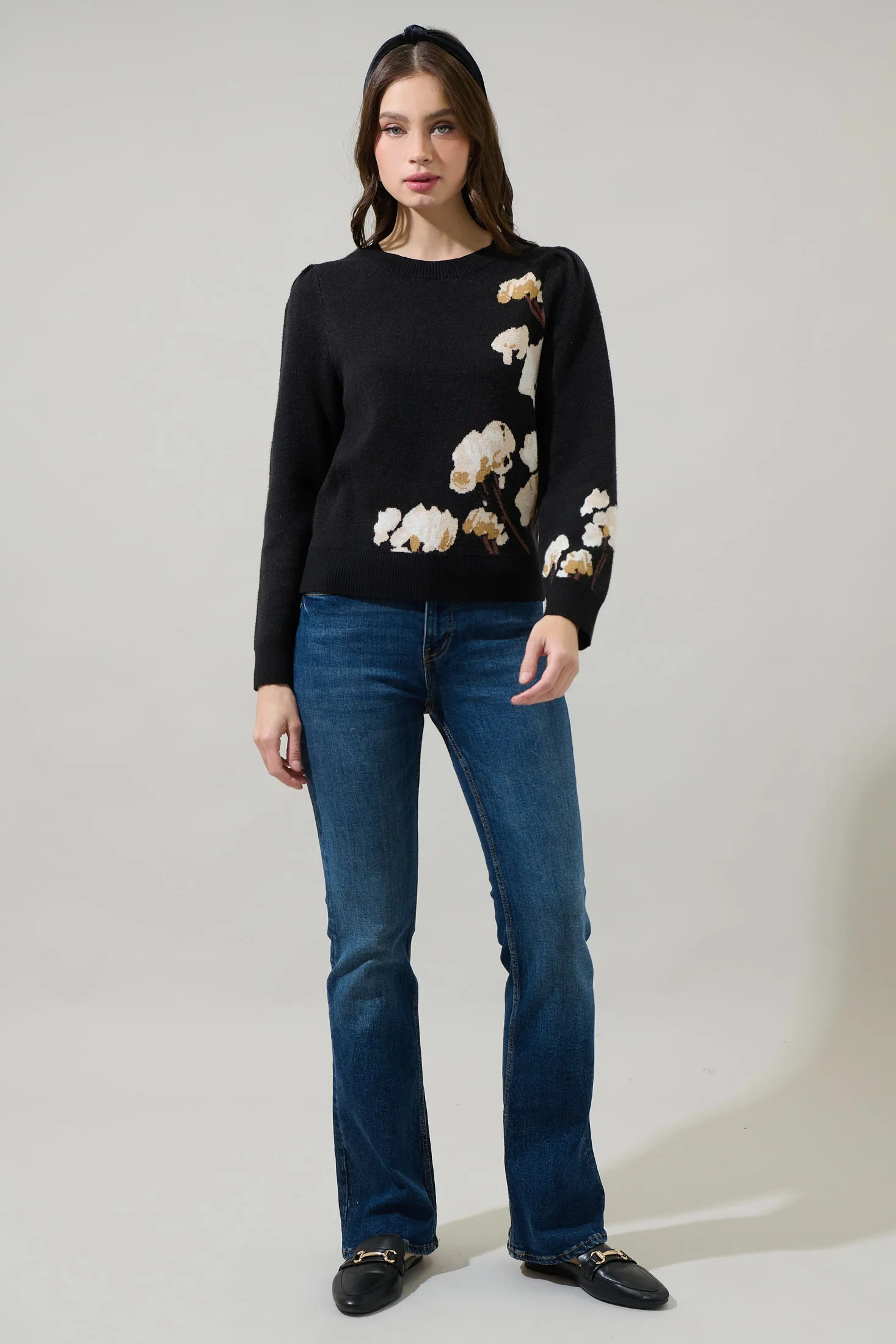 Nathalia Floral Long Sleeve Sweater sold by Sugarlips product image thumbnail 4