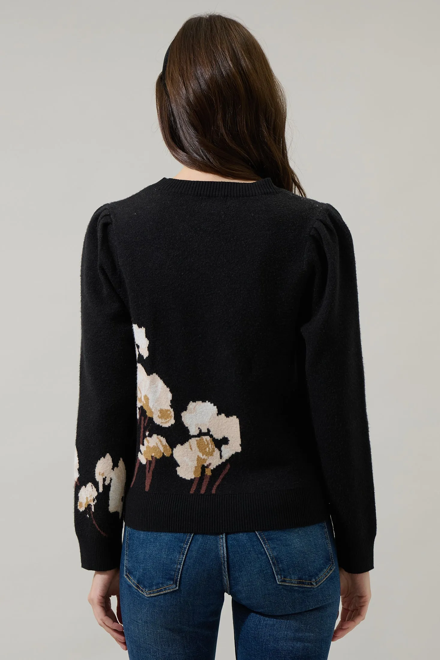 Nathalia Floral Long Sleeve Sweater sold by Sugarlips product image thumbnail 2