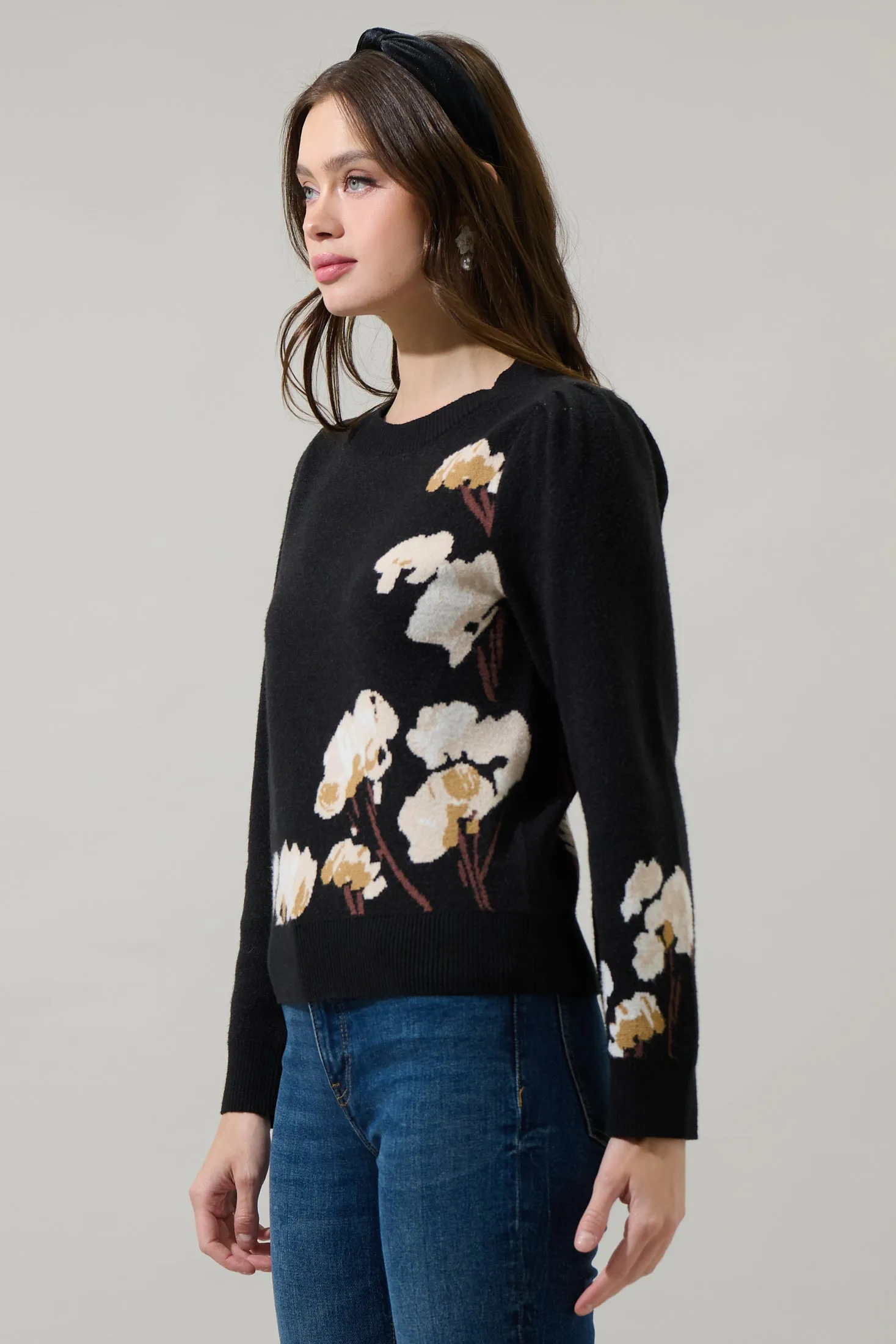 Nathalia Floral Long Sleeve Sweater sold by Sugarlips product image thumbnail 3