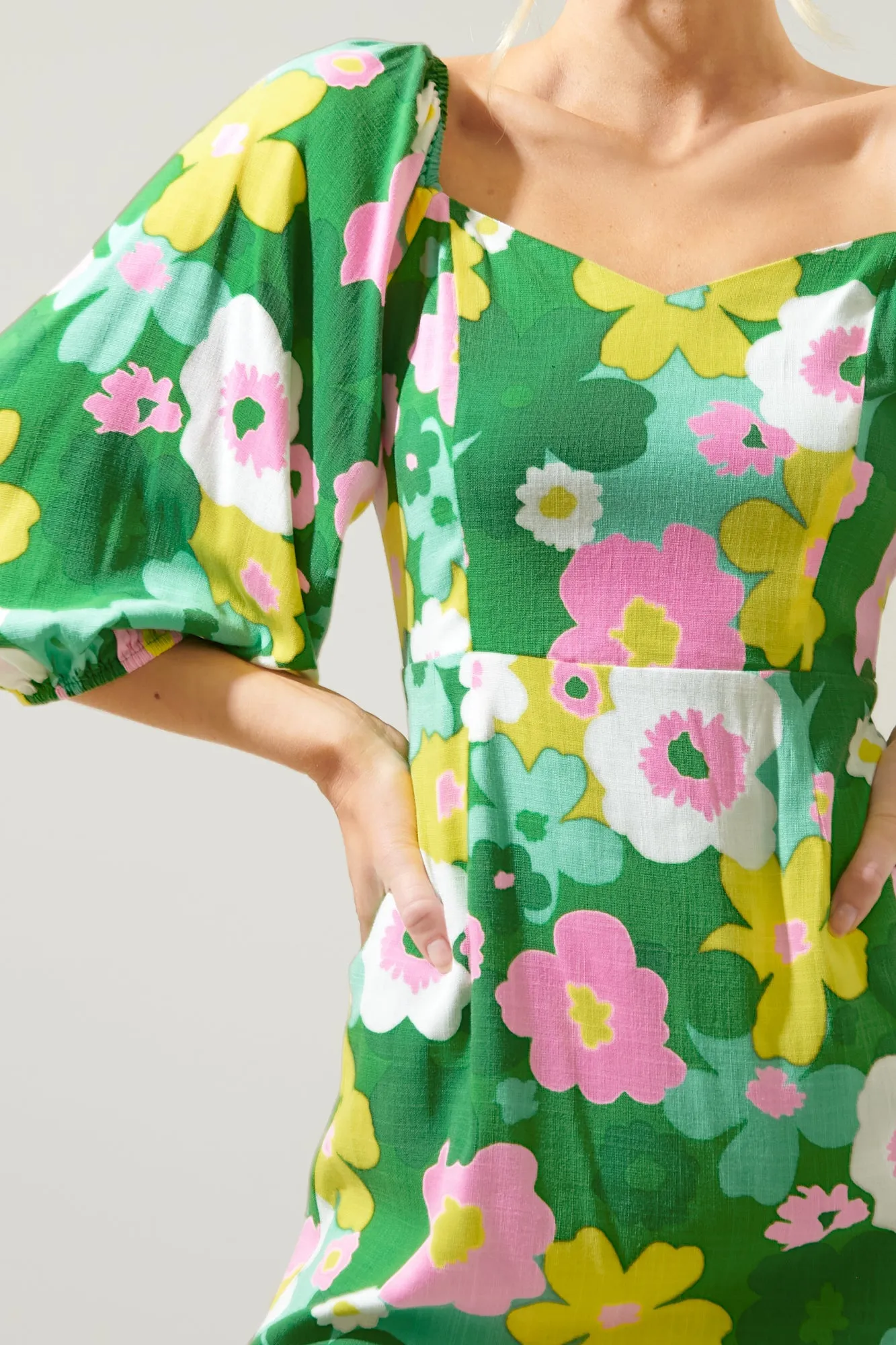 Wrenly Floral Avana Mini Sheath Dress sold by Sugarlips product image thumbnail 5