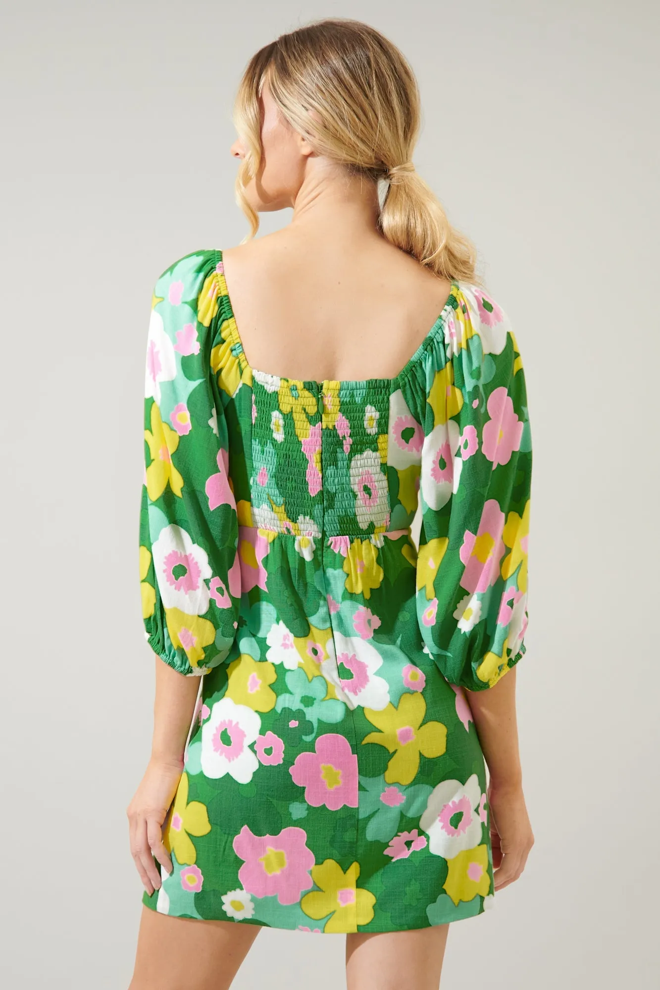 Wrenly Floral Avana Mini Sheath Dress sold by Sugarlips product image thumbnail 2