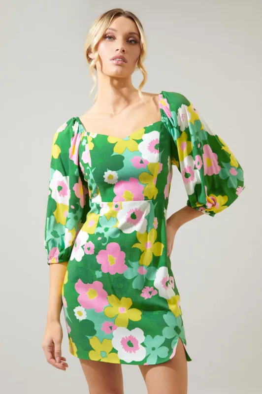 Wrenly Floral Avana Mini Sheath Dress sold by Sugarlips