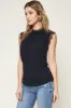 Rozie Sleeveless Lace Trim Blouse sold by Sugarlips