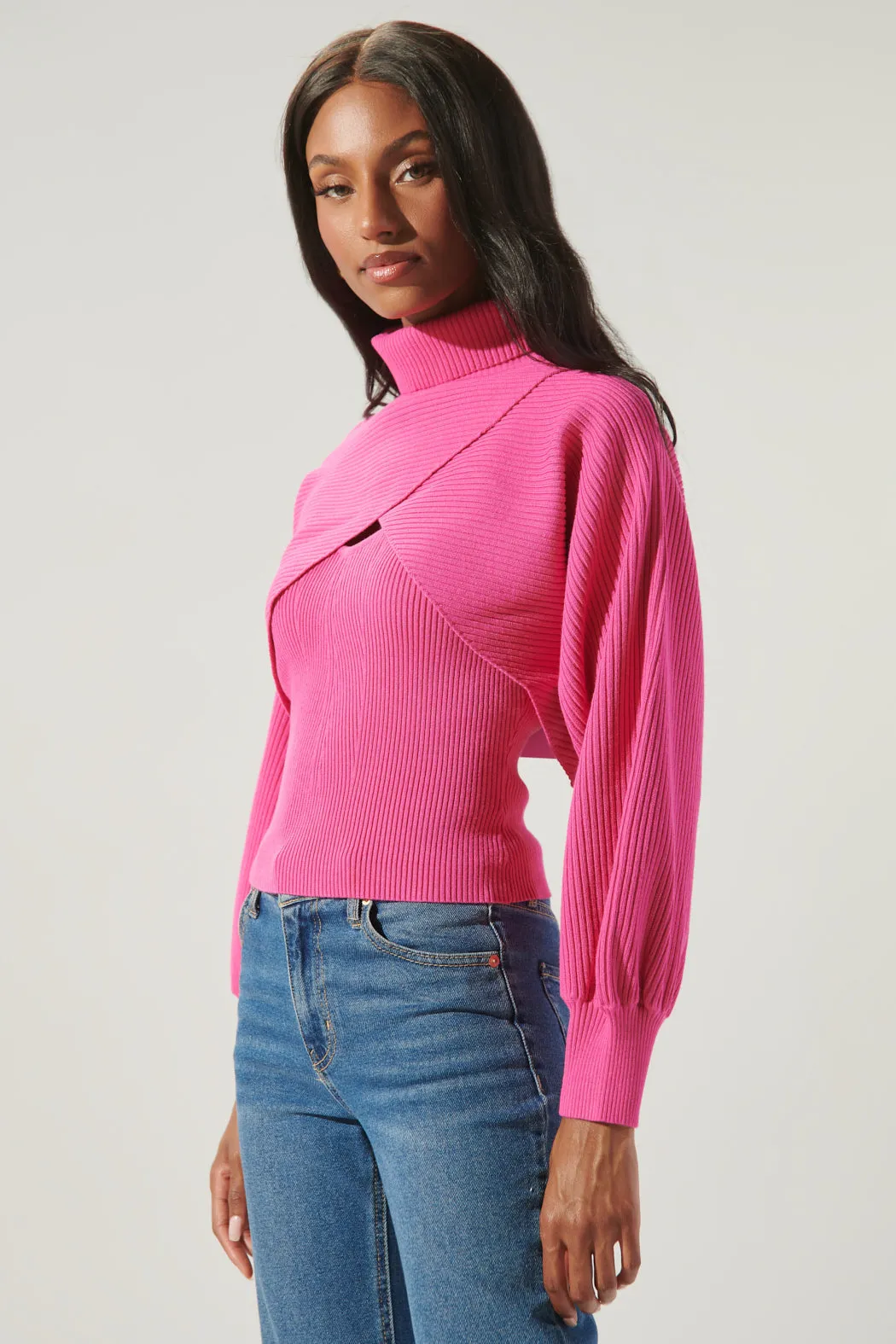 Yoli Joint Turtleneck Shrug Cami Sweater sold by Sugarlips product image thumbnail 4