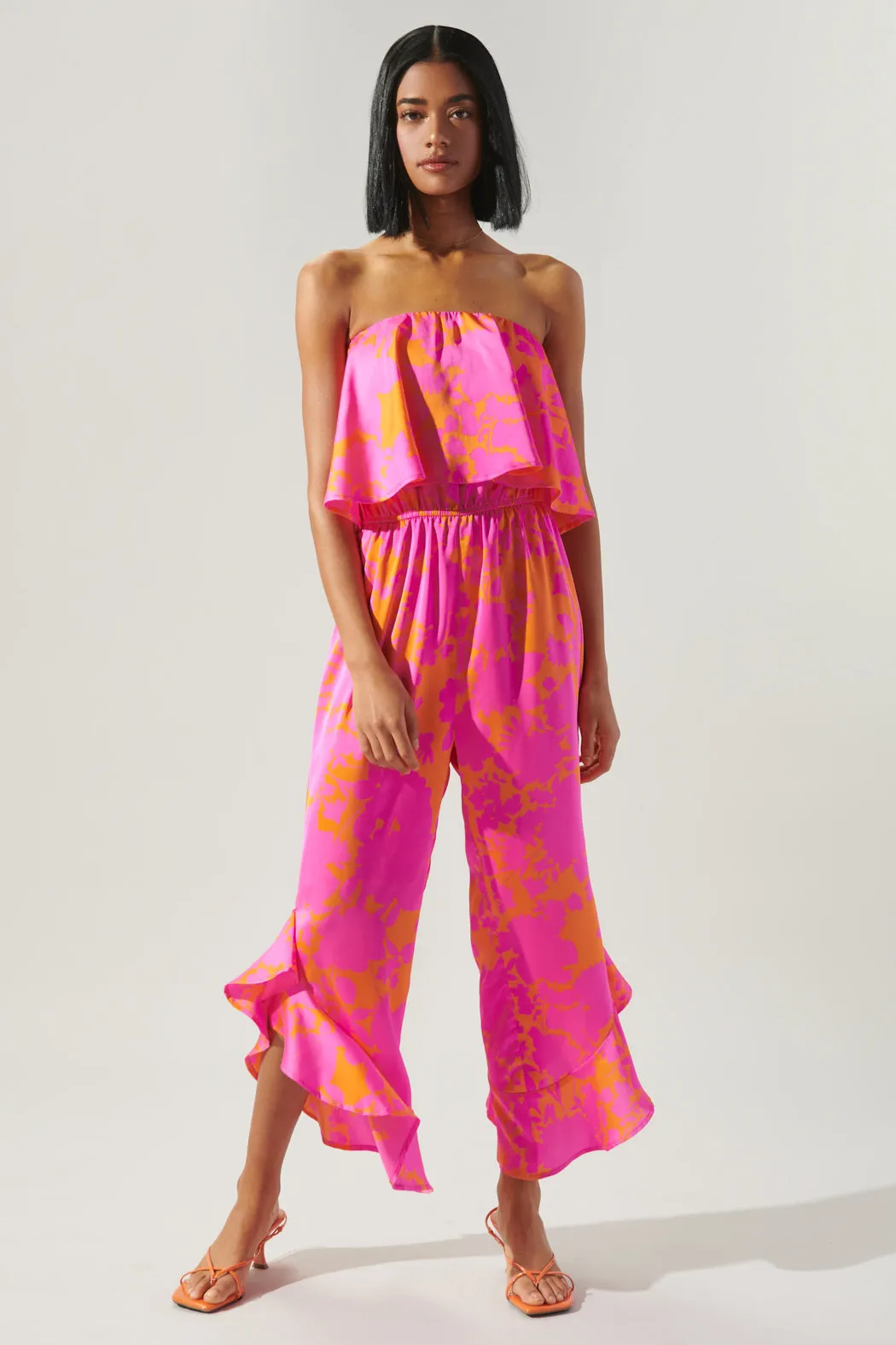Lava Flow Strapless Wide Leg Jumpsuit sold by Sugarlips product image thumbnail 5