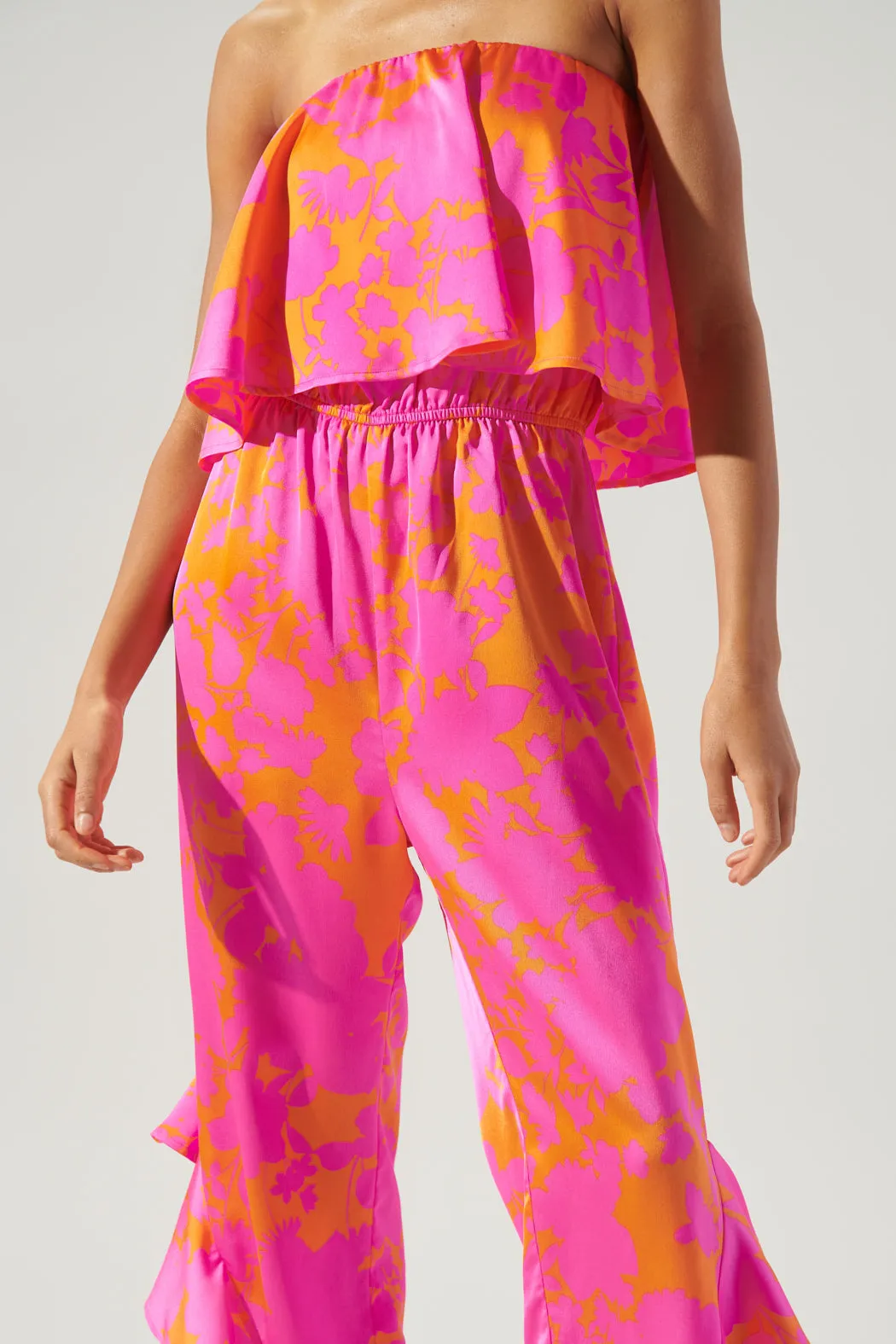 Lava Flow Strapless Wide Leg Jumpsuit sold by Sugarlips product image thumbnail 4