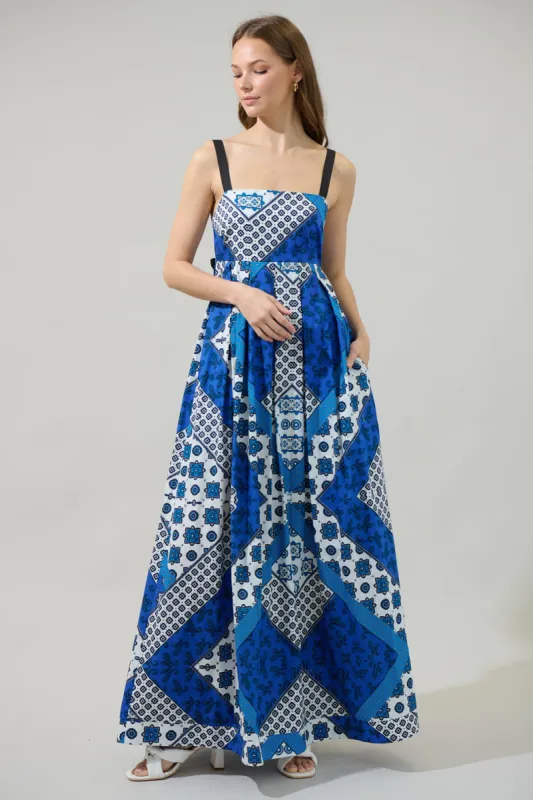 Roxy Fabiola Smock Back Pleated Maxi Dress sold by Sugarlips