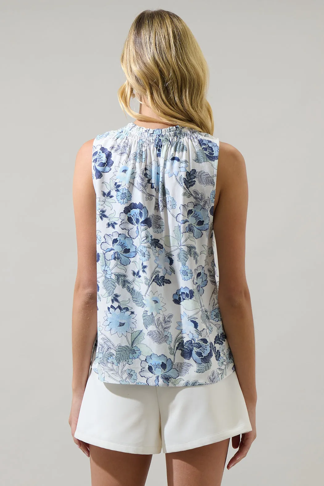 Wrenley Garden Floral True Smocked Blouse sold by Sugarlips product image thumbnail 3