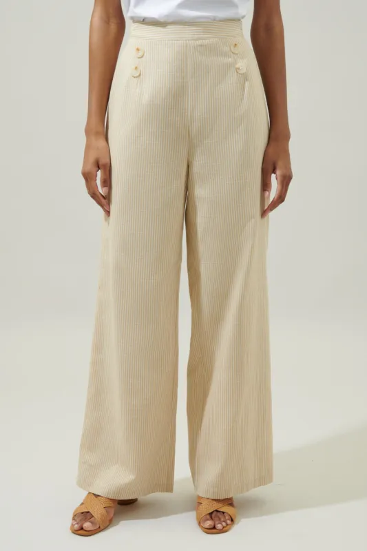 Zephyr Ticking Stripe Wide Leg Pants sold by Sugarlips