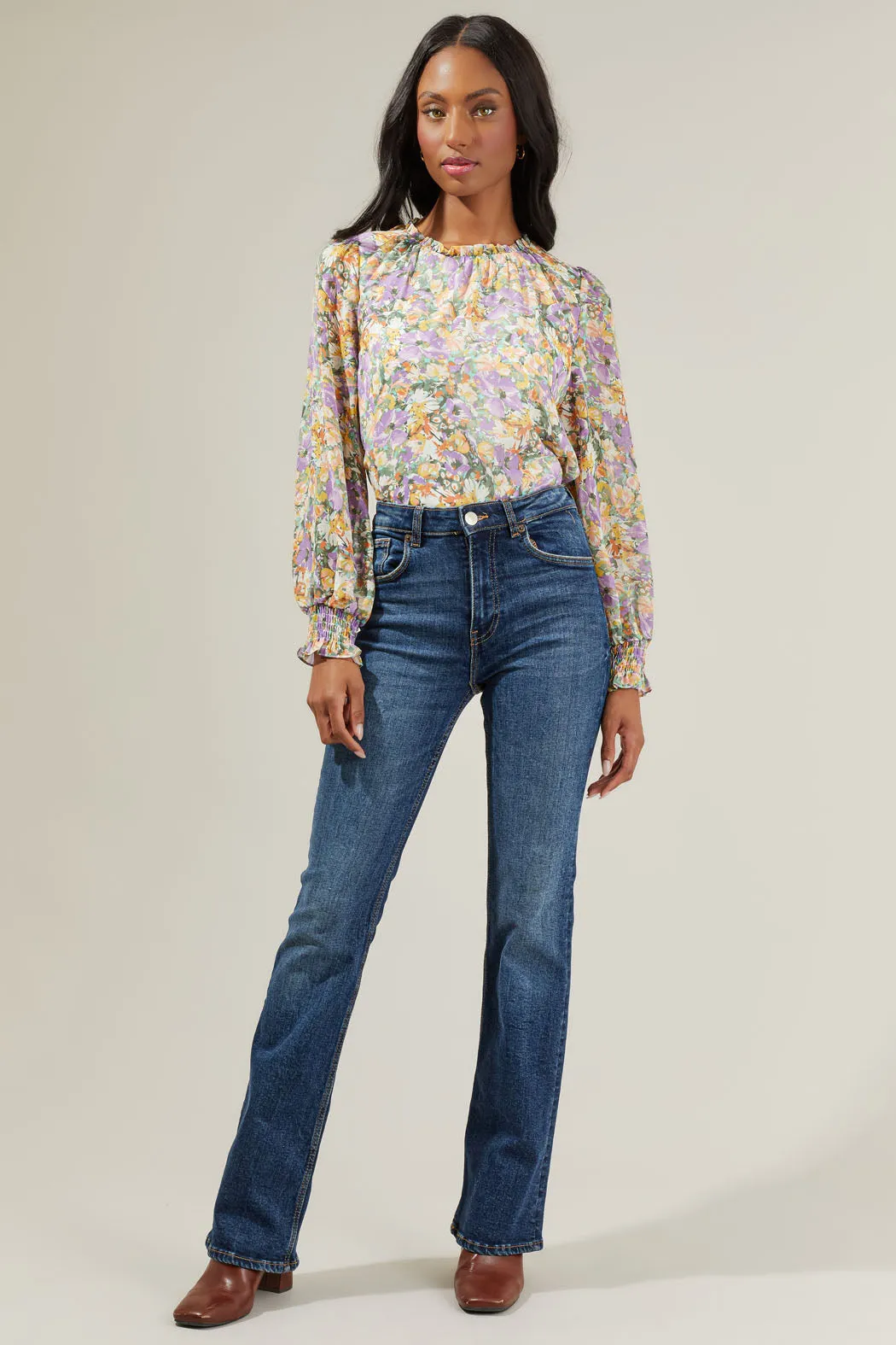 Liane Floral Long Sleeve Blouse sold by Sugarlips product image thumbnail 4