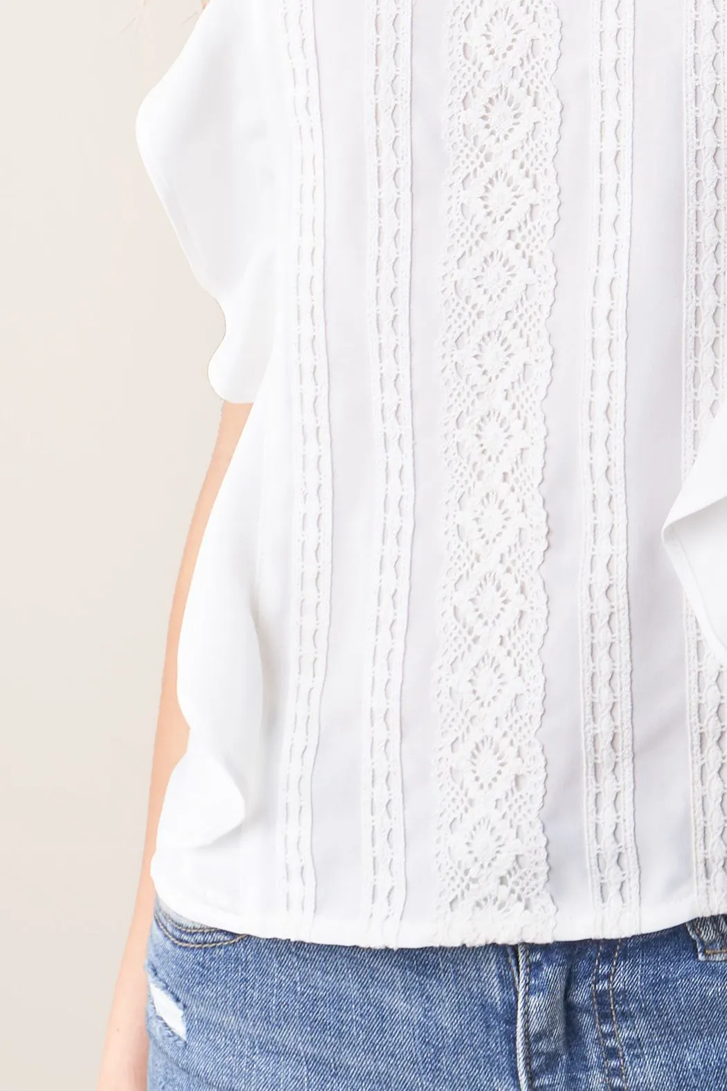 Santee Lace Inset Top sold by Sugarlips product image thumbnail 3