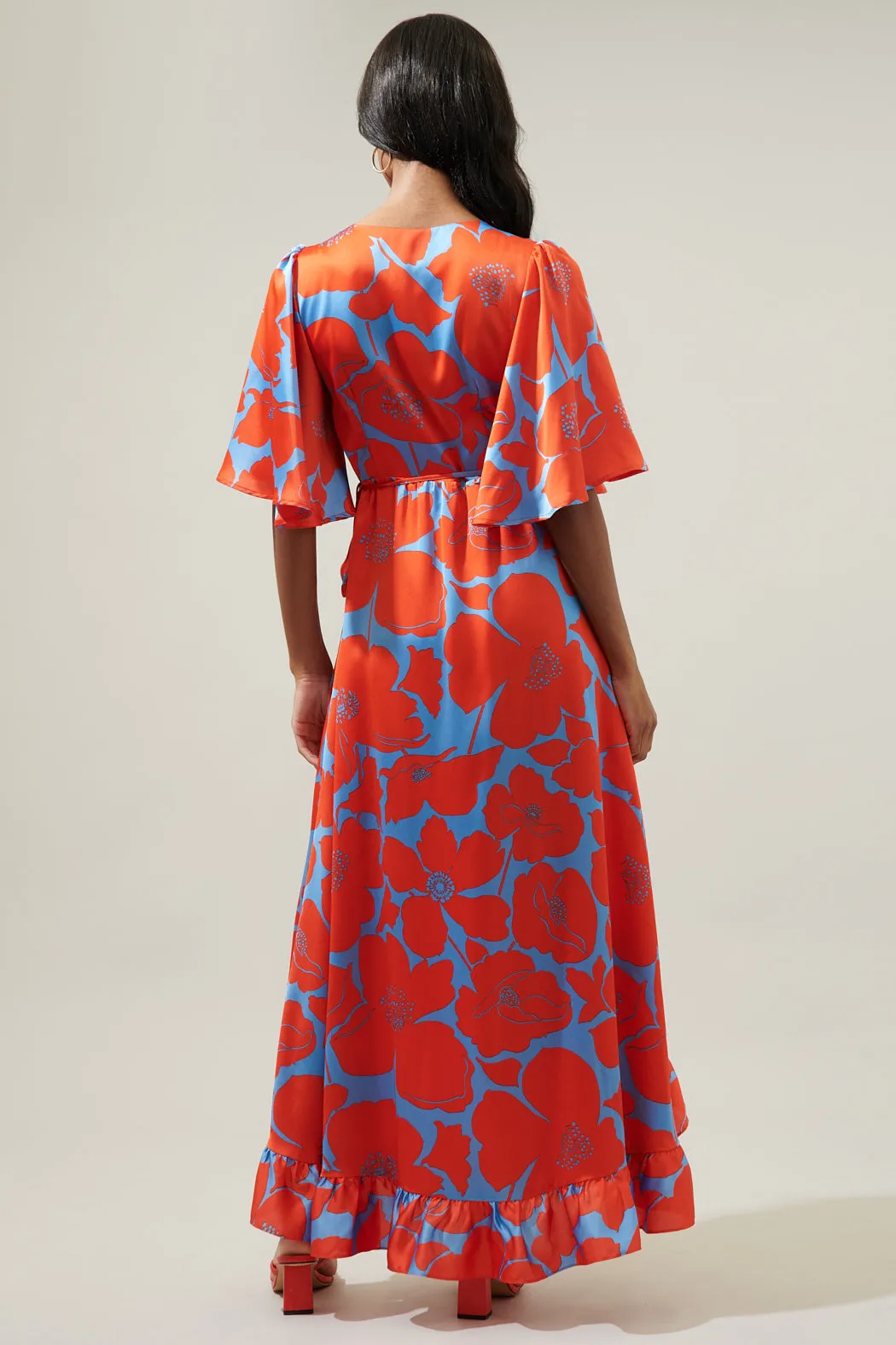 Poppy Floral Abelia Hi-Low Maxi Dress sold by Sugarlips product image thumbnail 3