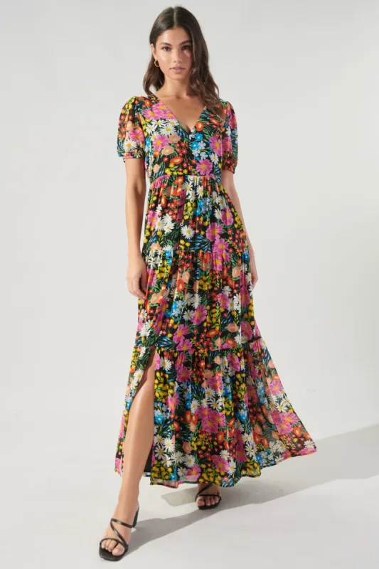 Lupita Floral Monaco Tiered Maxi Dress sold by Sugarlips
