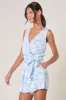 Allegra Floral Honey Surplice Romper sold by Sugarlips