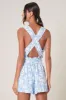 Allegra Floral Honey Surplice Romper sold by Sugarlips