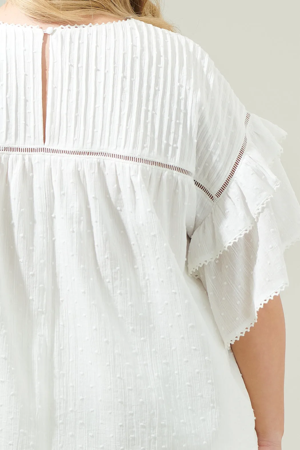 Leah Lace Ruffle Blouse Curve sold by Sugarlips product image thumbnail 5