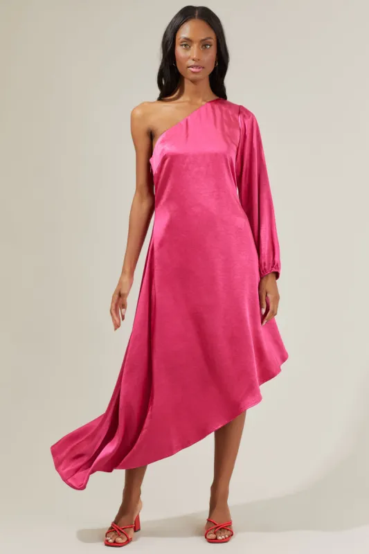 Gina One Shoulder Maxi Dress sold by Sugarlips