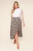 Saturated Love High-Low Leopard Print Midi Skirt Curve sold by Sugarlips