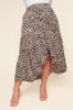 Saturated Love High-Low Leopard Print Midi Skirt Curve sold by Sugarlips