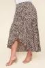 Saturated Love High-Low Leopard Print Midi Skirt Curve sold by Sugarlips