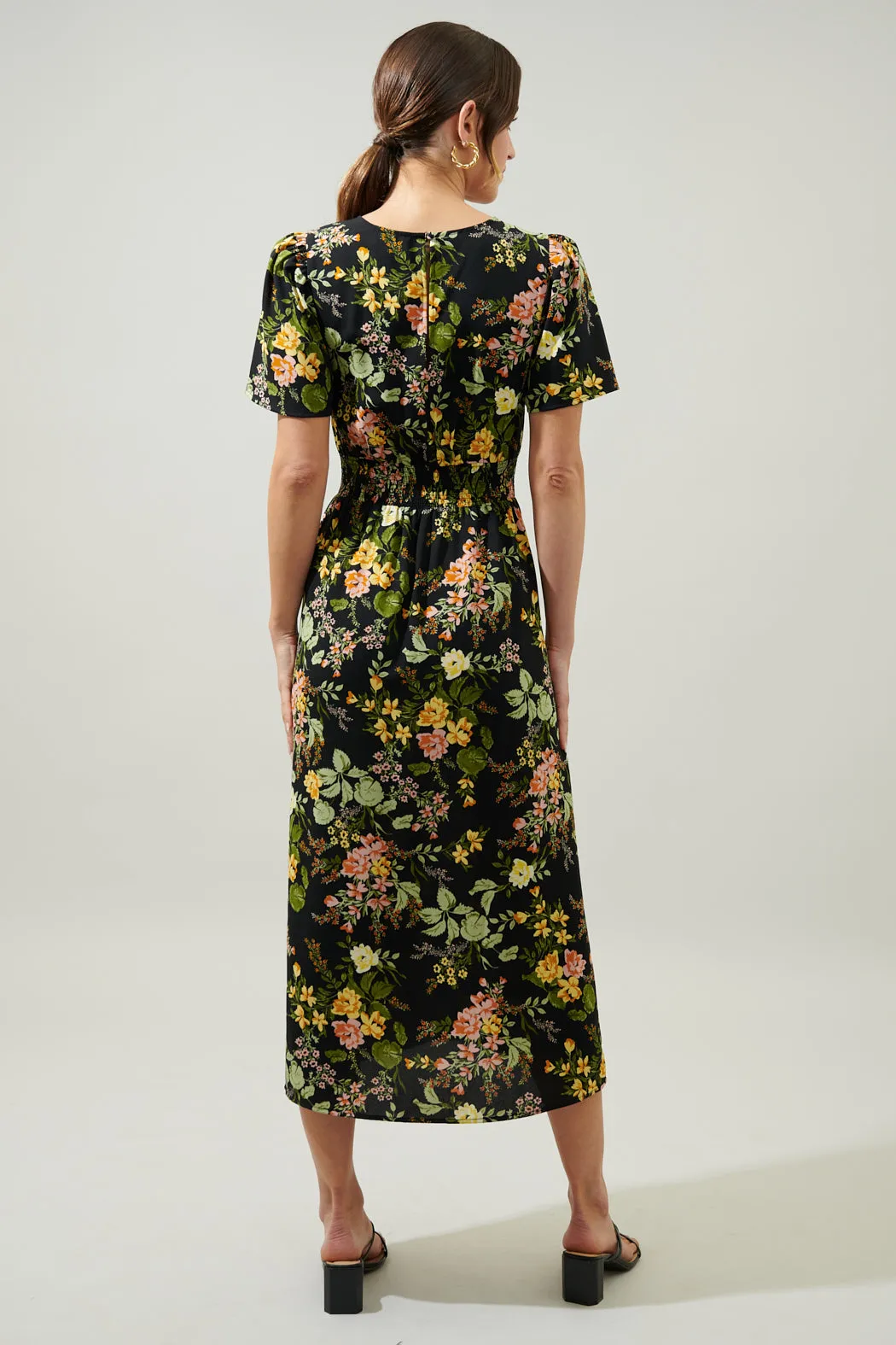 Night Bloom Floral Midi Dress sold by Sugarlips product image thumbnail 4
