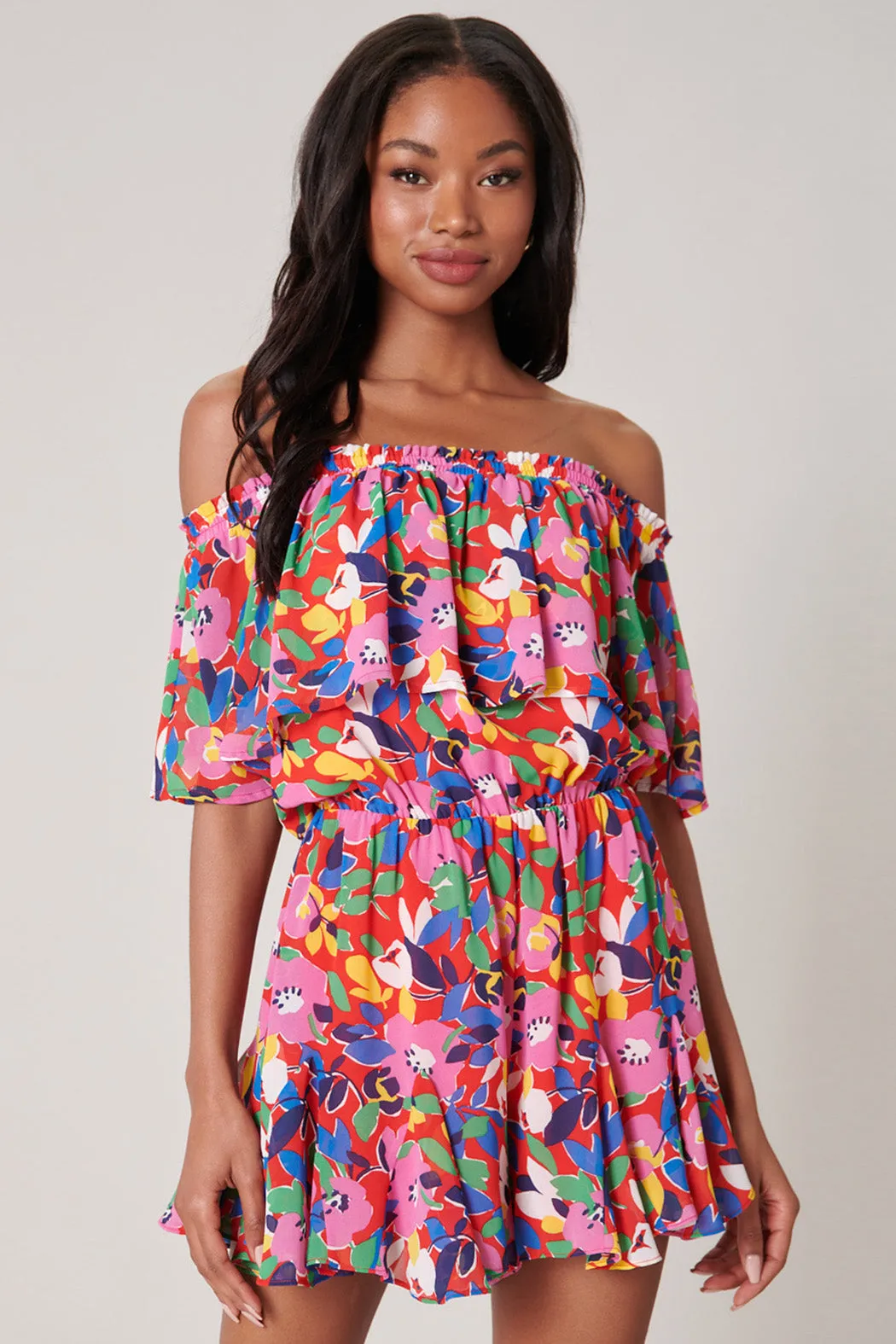 Sweet Soul Off the Shoulder Besame Romper sold by Sugarlips