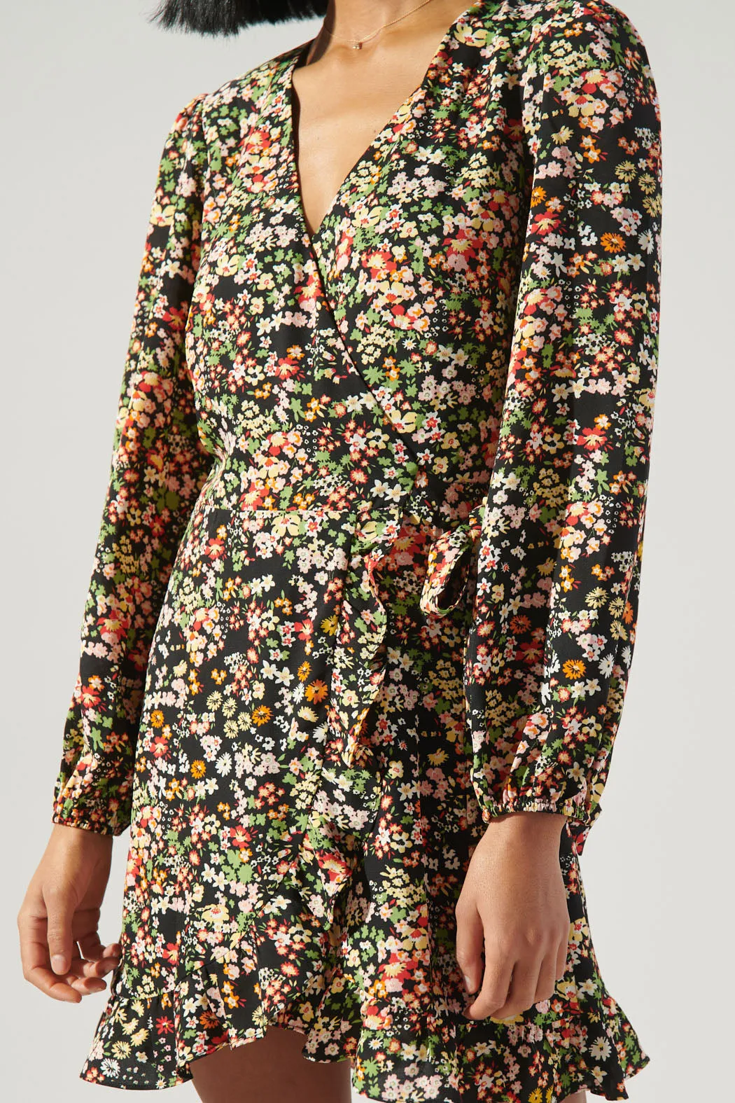 Malta Wildflower Mini Wrap Dress sold by Sugarlips product image thumbnail 5