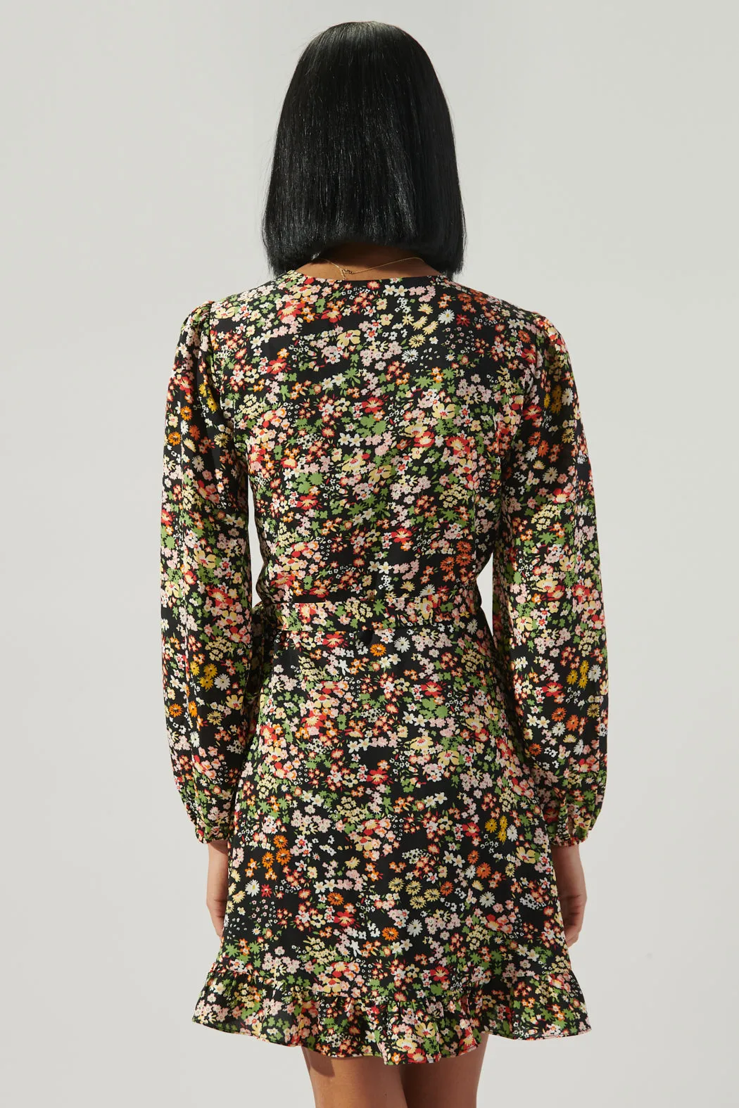 Malta Wildflower Mini Wrap Dress sold by Sugarlips product image thumbnail 2