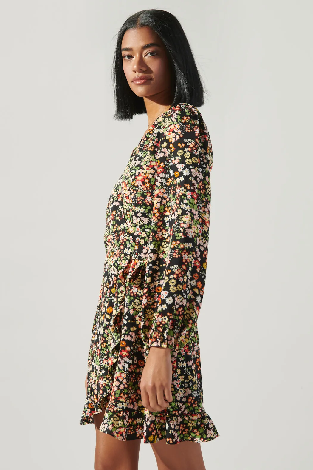 Malta Wildflower Mini Wrap Dress sold by Sugarlips product image thumbnail 3