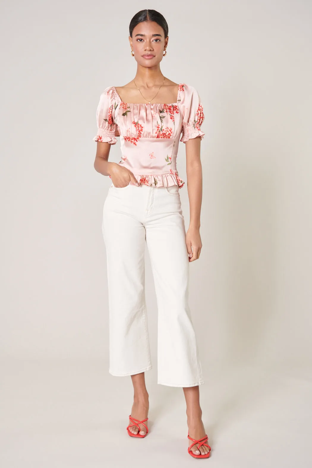 Bonitas Better Together Puff Sleeve Crop Top sold by Sugarlips product image thumbnail 4