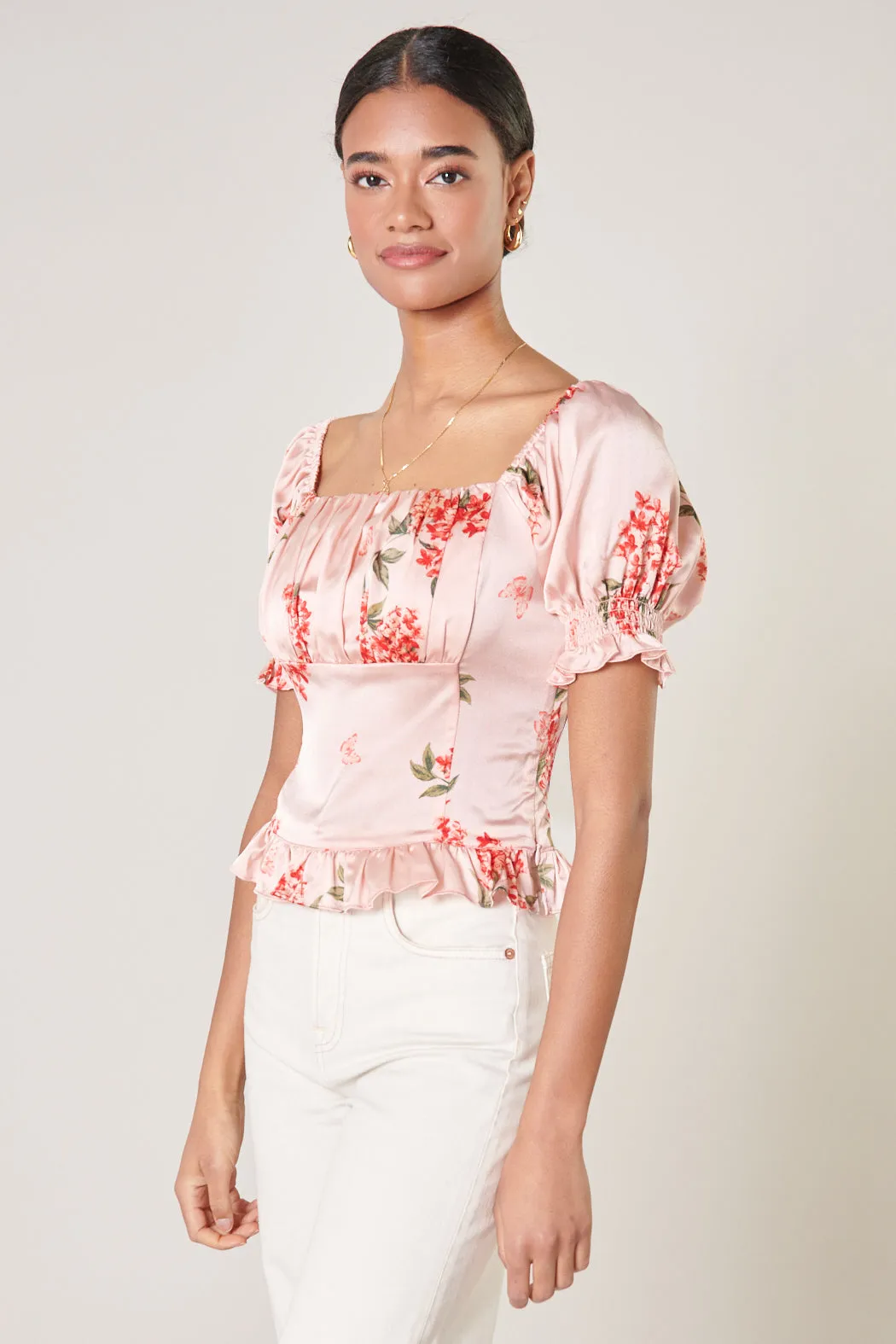 Bonitas Better Together Puff Sleeve Crop Top sold by Sugarlips product image thumbnail 3