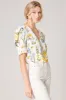April Floral Print Puff Sleeve Crop Top sold by Sugarlips