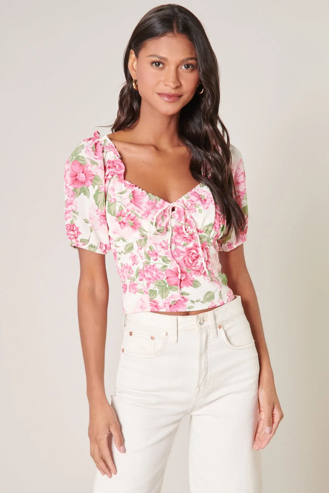Truth Be Told Viviana Puff Sleeve Crop Top sold by Sugarlips product image thumbnail 2