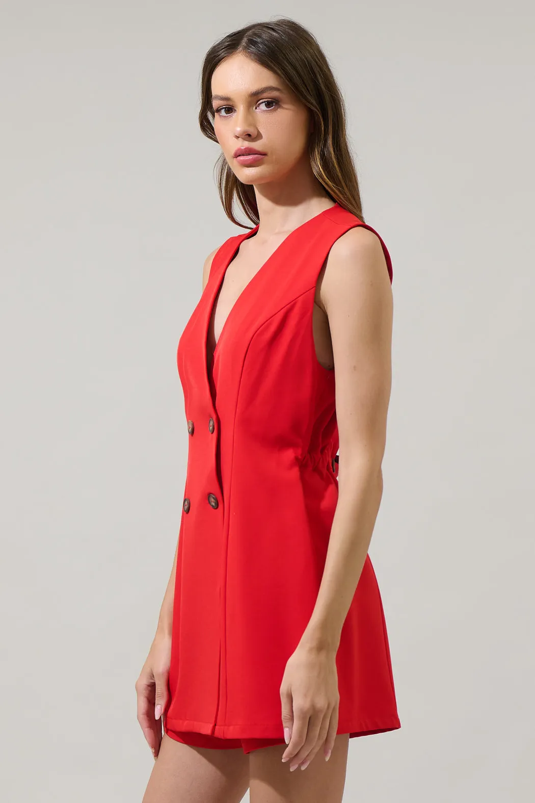 Malaga City Wrap Button Romper sold by Sugarlips product image thumbnail 3